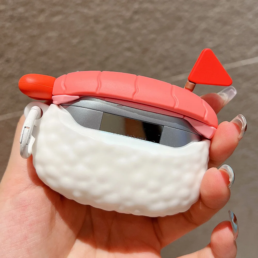 soft silicone case for airpods 1 2 cute cartoon sushi earphone case for airpods pro 2 with keychain for airpods 3 protector case