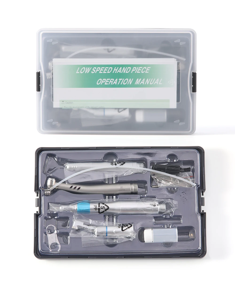 AZDENT Dental LED Hoch- und Niedriggeschwindigkeits-Handstück-Set mit Luftscaler, 1:1 Latch-Winkelstück, 2/4-Loch-Set, Zahnmedizinische Instrumente für Zahnärzte – Detail 9