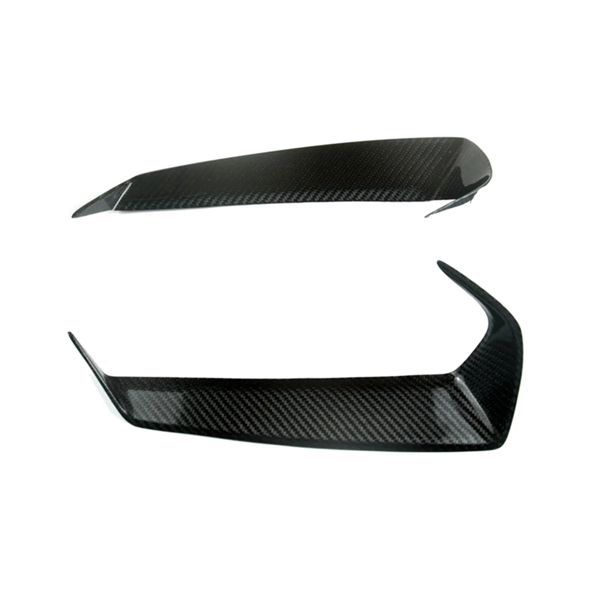 Car Real Carbon Fiber Front Head Light Lamp Eyebrow Frame Cover