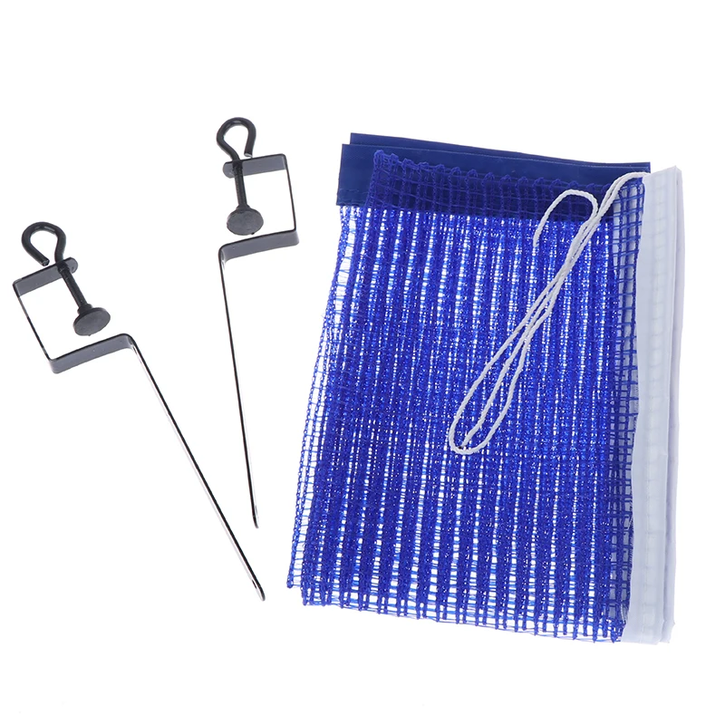 Portable Table Tennis Net Post Clamp Stand Holder Set Pong Replacement Mesh Set