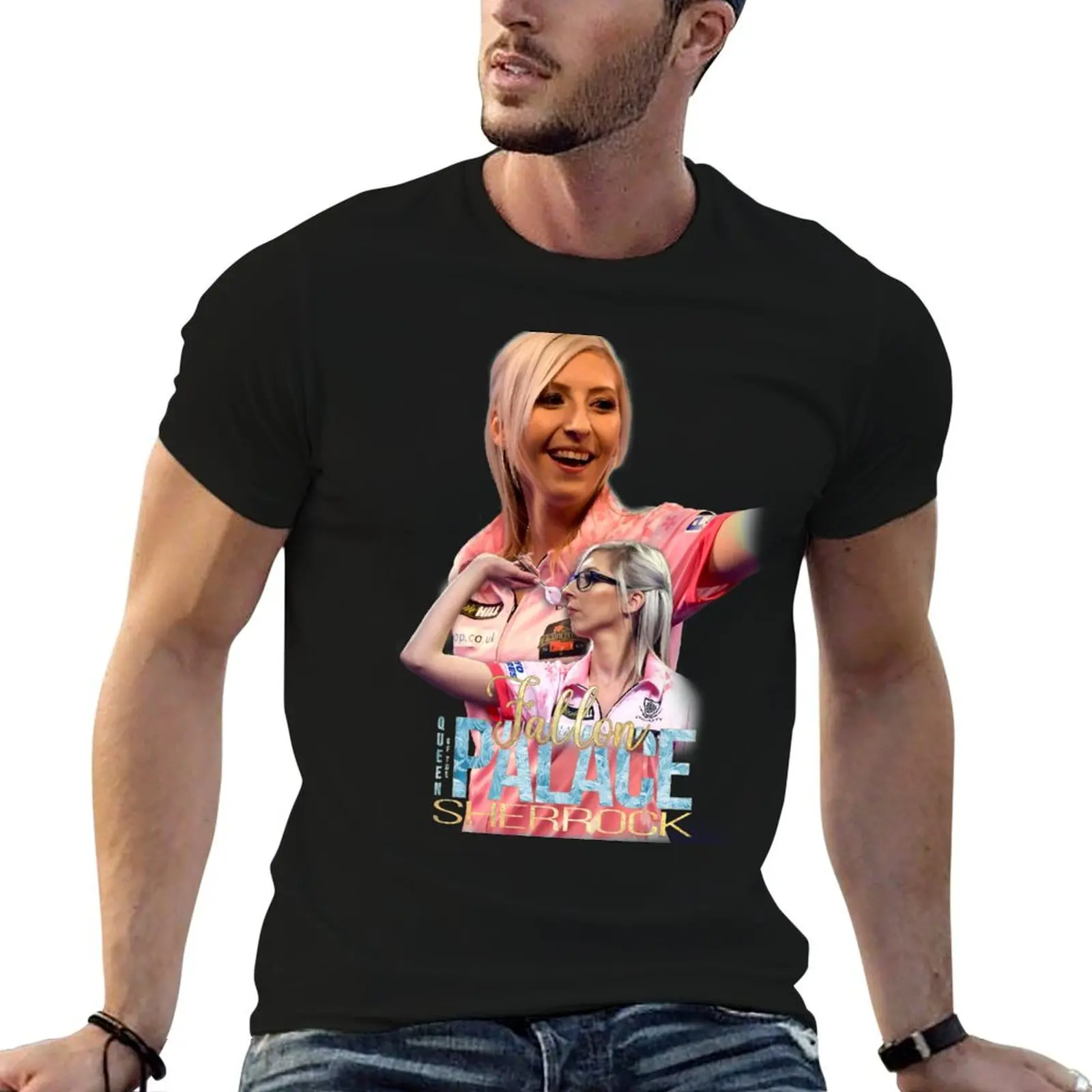 

World man Sherrock shirts T-Shirt for t Darts anime Championships cotton shirts Geordie Fallon man Player t Darts