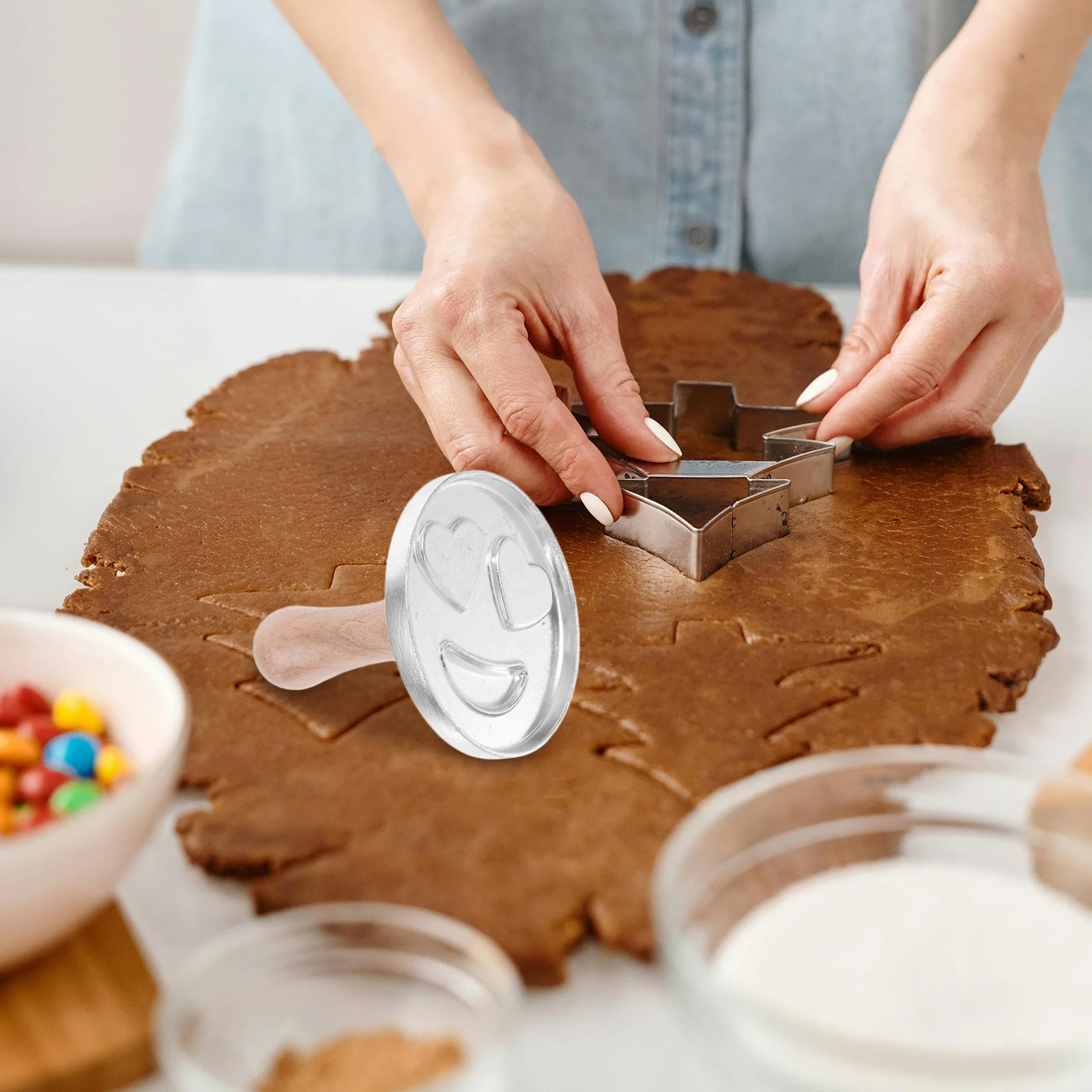 Stampo per biscotti in lega di zinco, taglierina per biscotti, design riutilizzabile a forma di cuore per la cottura domestica, torte e pasticceria, progetti fai da te
