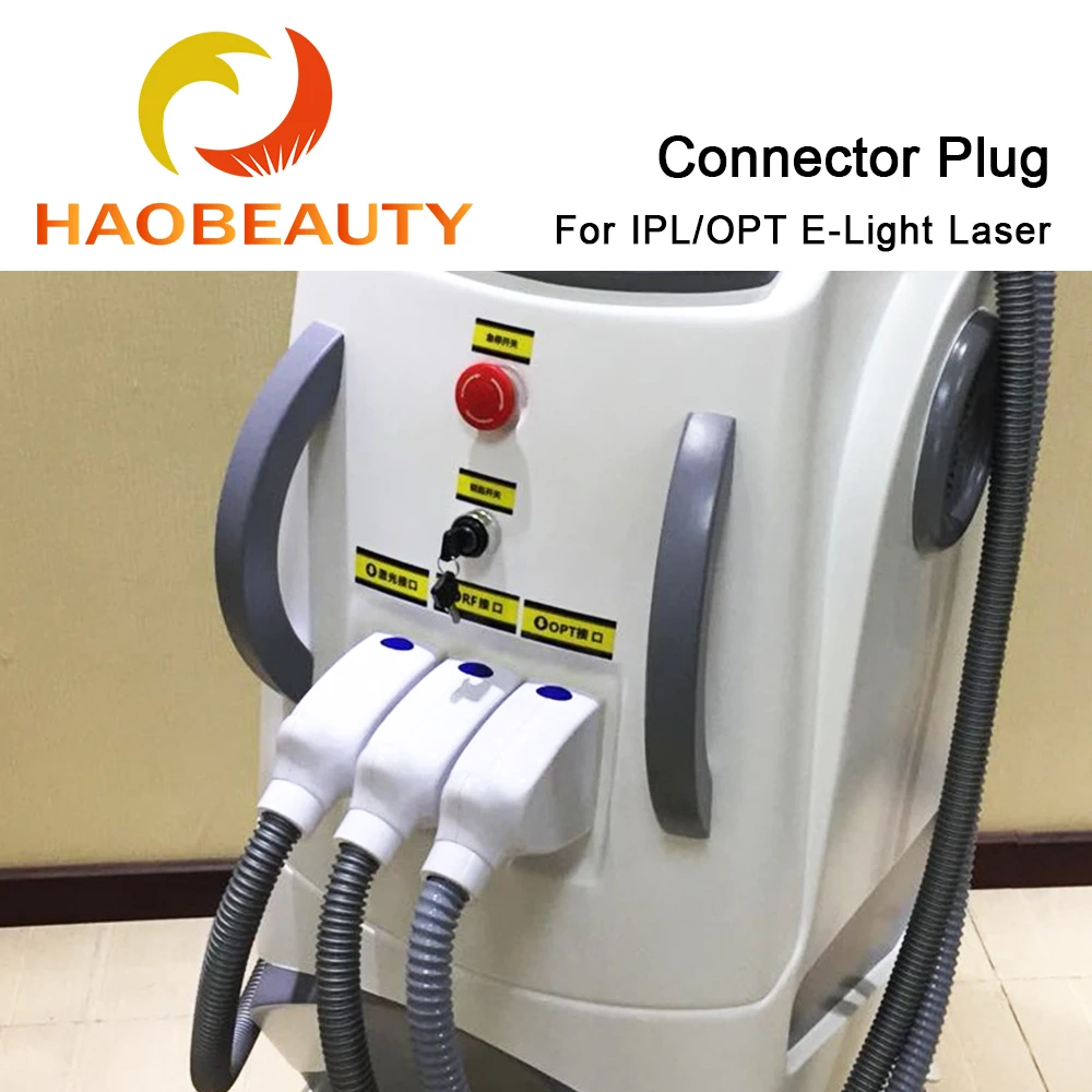 Haobeauty Connector Plug for IPL OPT E-Light YAG Laser Hair Removal Machine Install Handle Beauty Spare Parts