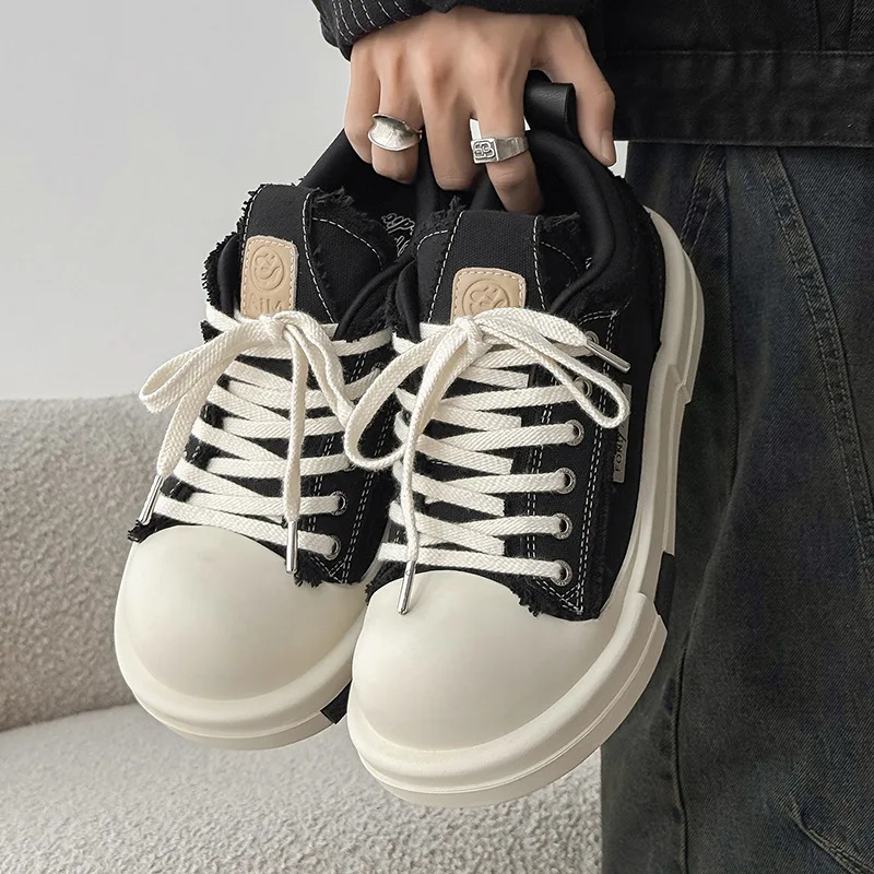 

Couple sports shoes, comfortable, trendy, height increasing, men's and women's casual canvas board shoes