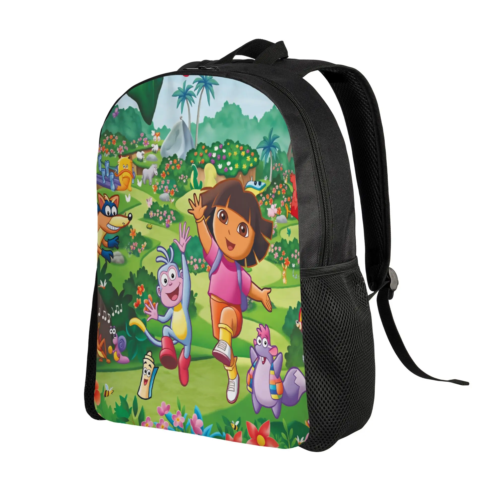 D-Doras and Friends Backpack  College Backpacks Girl Colorful Pattern School Bags Aesthetic Rucksack