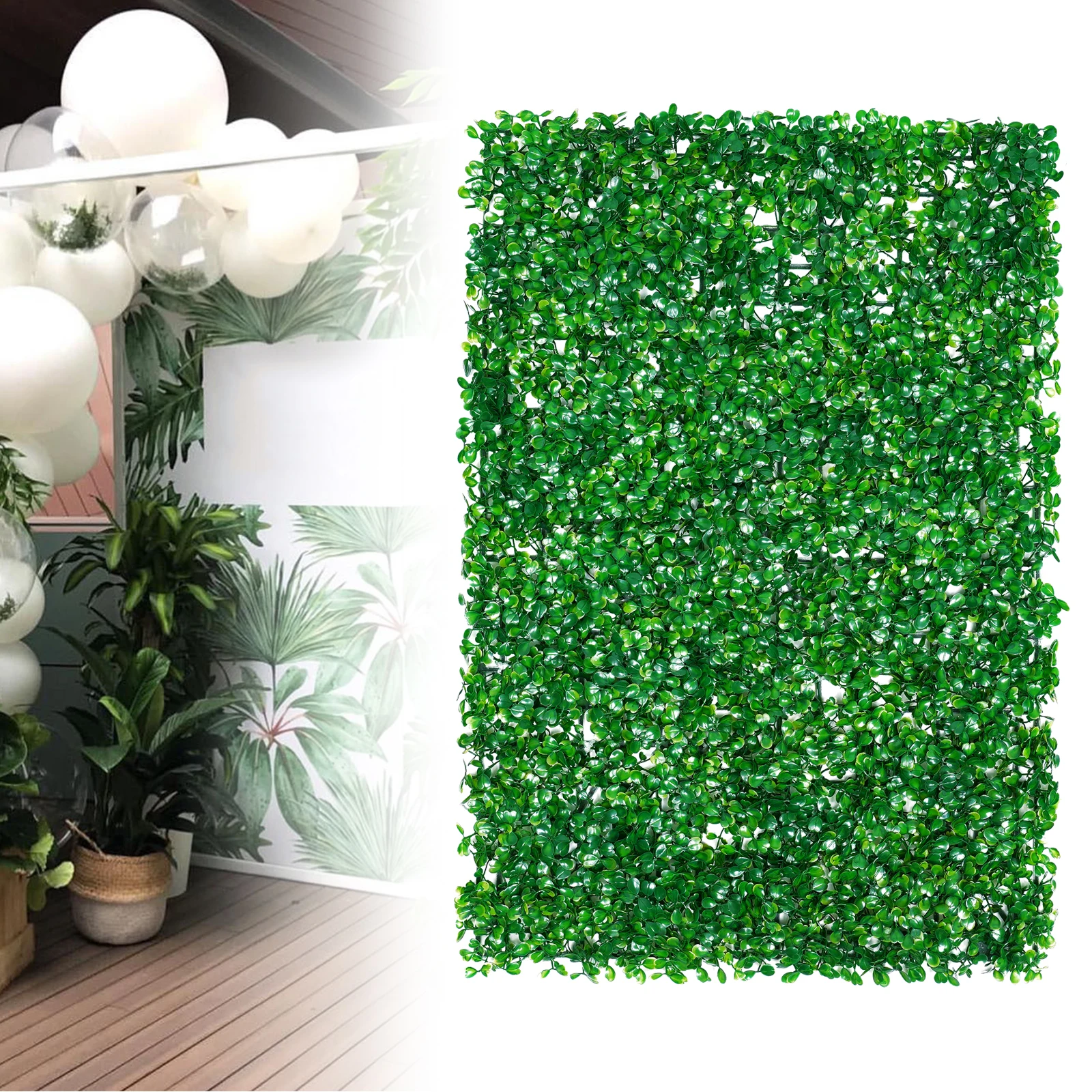 

12 PCS Set Artificial Plant Foliage Hedge Grass Mat Greenery Panel Boxwood Wall 12Pcs 40*60cm Artificial Hedge Decor High