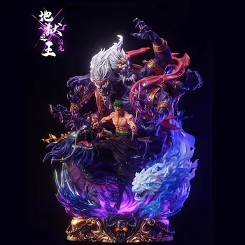 22cm una pieza Roronoa Zoro figura de Anime Ashura 9 espadas figura de acción 2 cabezas estatua de Pvc decoración colección modelo juguete para regalo