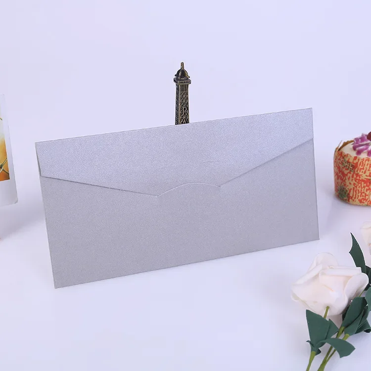 10pcs/package Pearl Paper Colored Envelope, Blank Envelope for Business Invitation Letter