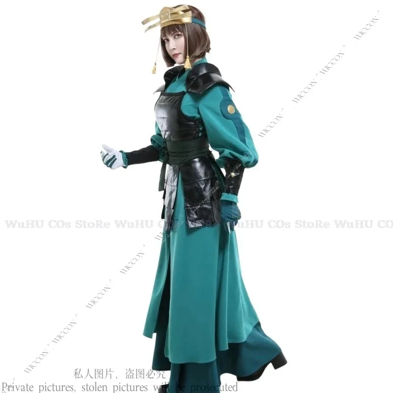 Anime Avatar: Legenda Aanga Cosplay Suki Peruka Zielony Strój Damski Kostium na Halloween Imprezę Roleplay; 6'x,9;y'
