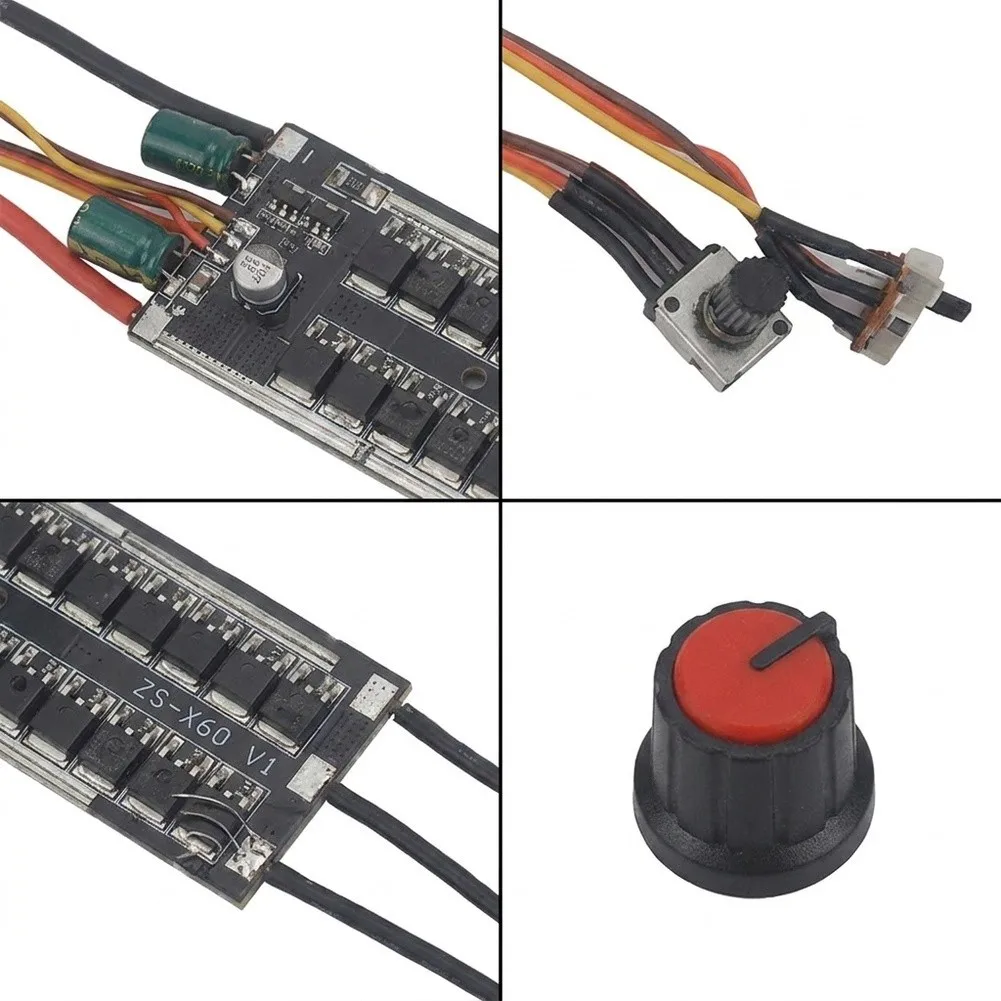 1000W DC 6-24V 3 Phase Brushless Hall Motor Pump Driver Controller Hall-effect-free PCB Motor Drive Board For BLDC PLCs Parts