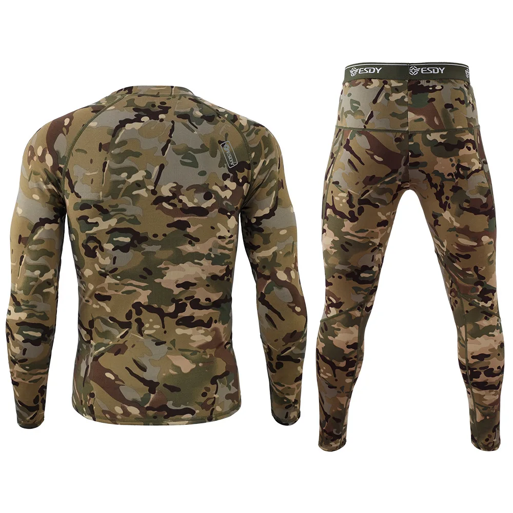 Ropa interior térmica camuflaje hombre – Conjunto de lana compressiva - imagen 2