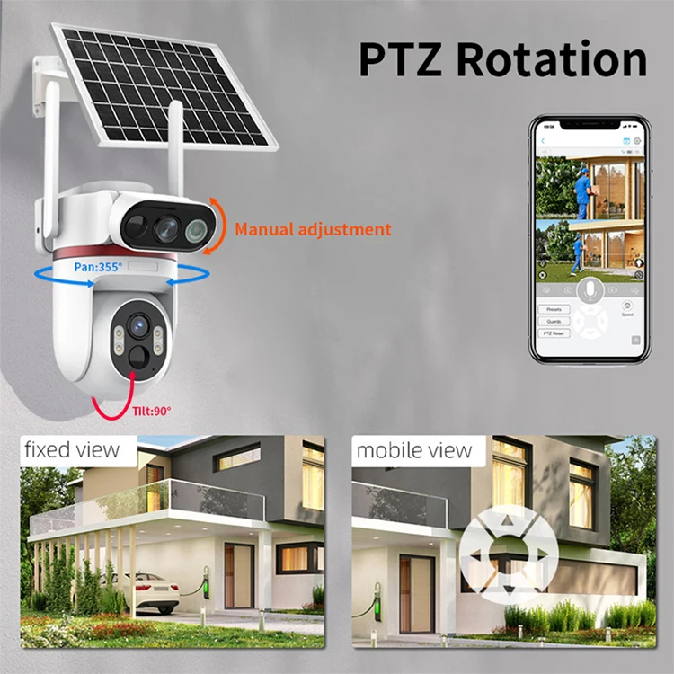 Rscamtom 4k DIY شعار مخصص اللون نمط كاميرا الأمن Ubox المزدوج PIR كشف السيارات تتبع 4G كاميرا تعمل بالطاقة الشمسية #3