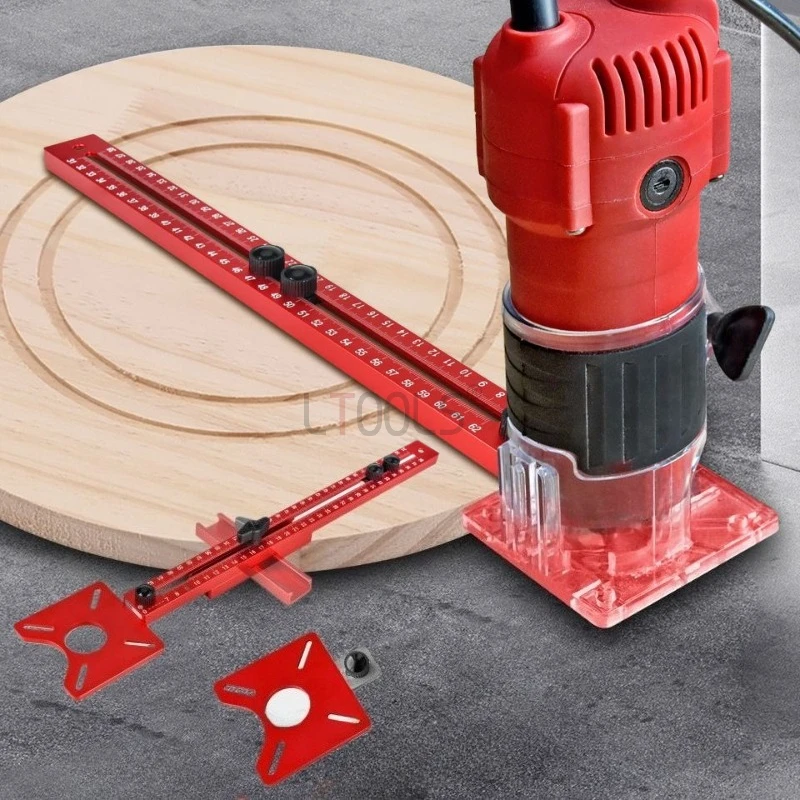 

Woodworking Slotting Positioning Ruler Edge Trimming Machine Milling Circular Fixed Plate Detachable Adjustable Auxiliary Tools