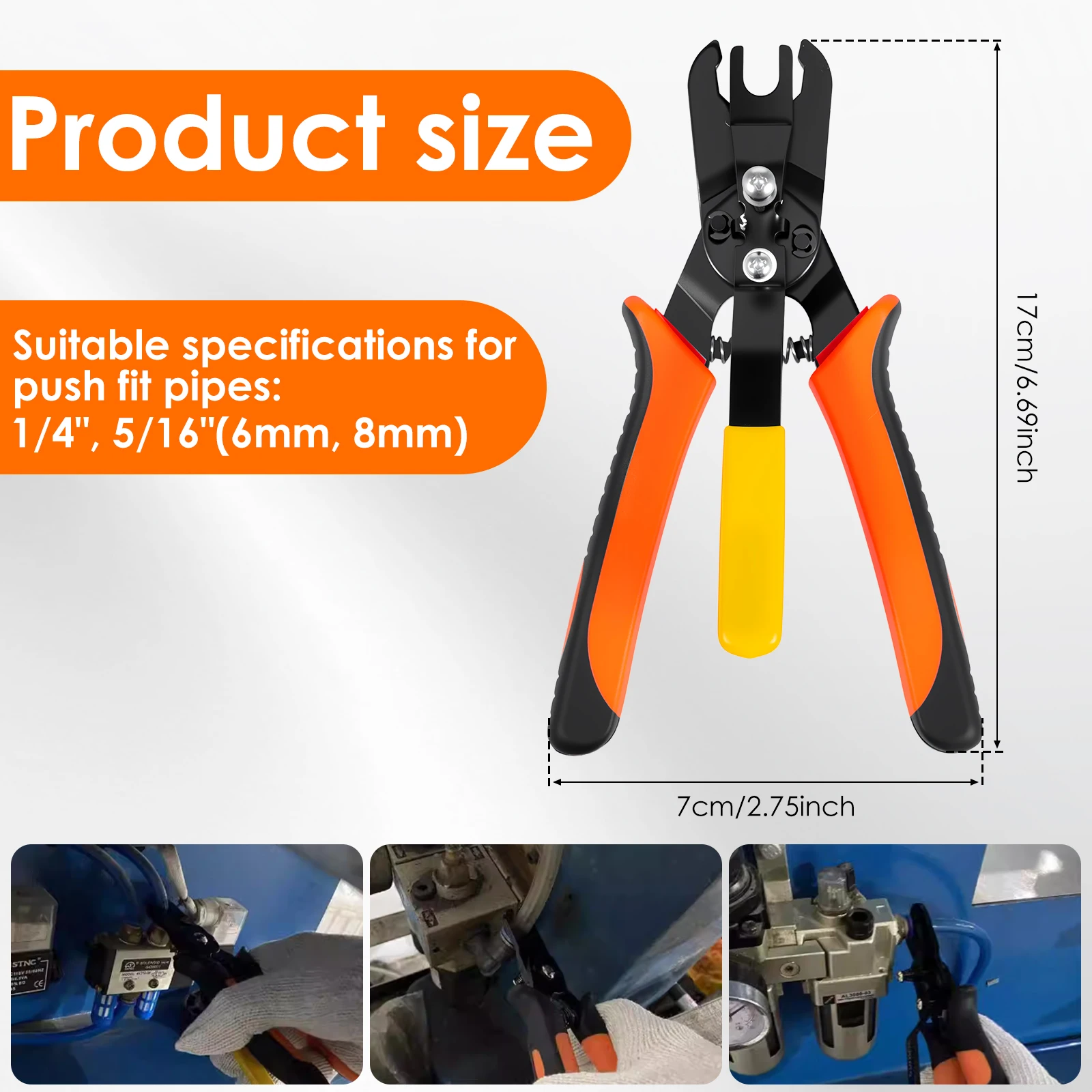 Air Line Pliers Air Hose Connector Removal Tool Push to Connect Fitting Disconnect Tool Quick Connect Air Line Fittings Pliers