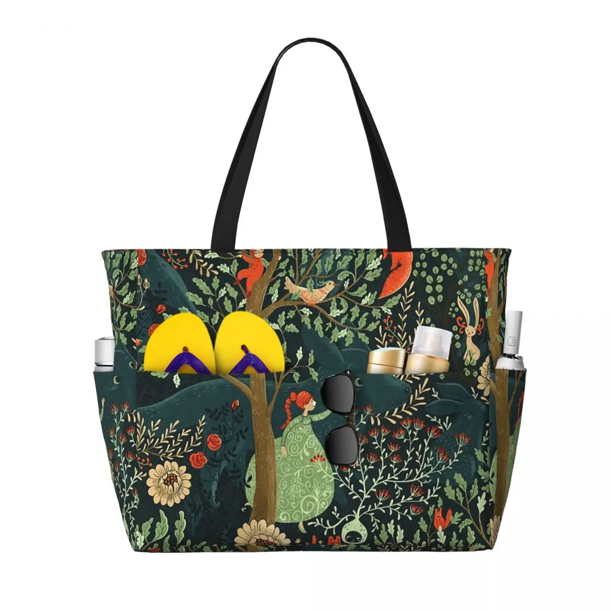 

Whimsical Wonderland Beach Tote Bag Sport Gym Yoga Duffle Large Tote Bag Women Travel Bag Fitness bag