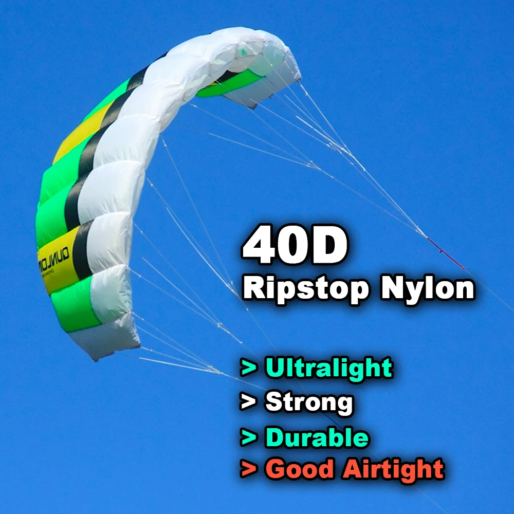 9KM 0.6~1.5㎡ 2 Line Traction Kite Professional Beginner Parafoil Power Trainer Kite With Bag