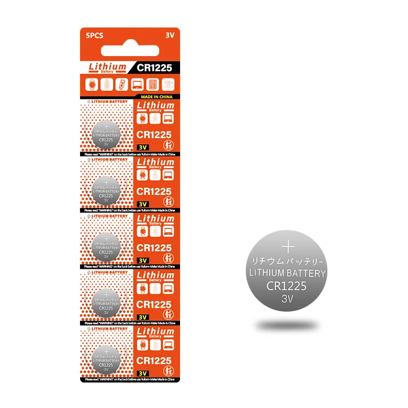 

5PCS 3V CR1225 Lithium battery button battery BR1225LM1225 DL1225CR1225 ER1225 GP for remote control toy watch remote control