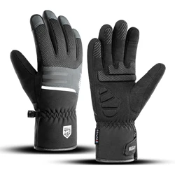 Vilico AutumnWinter Outdoor Sports Cycling Durable Velvet Warm Gloves Touch Screen Waterproof Windproof Anti-slip Cold Resistant