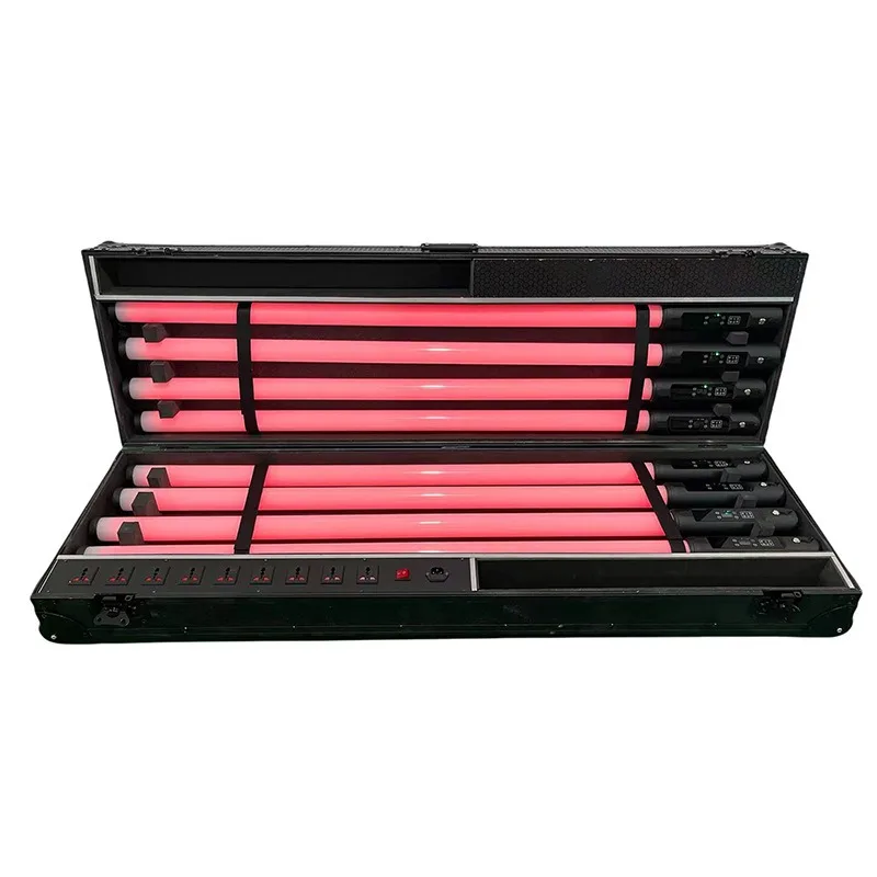 Wireless battery LED luminous pixel tube, clear bar background light full color tube stage light