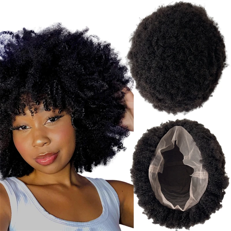 

12-дюймовая замена бразильских девственных человеческих волос # 1B черный 4 мм корневой афро мужской парик полный парик шнурка для чернокожих женщин