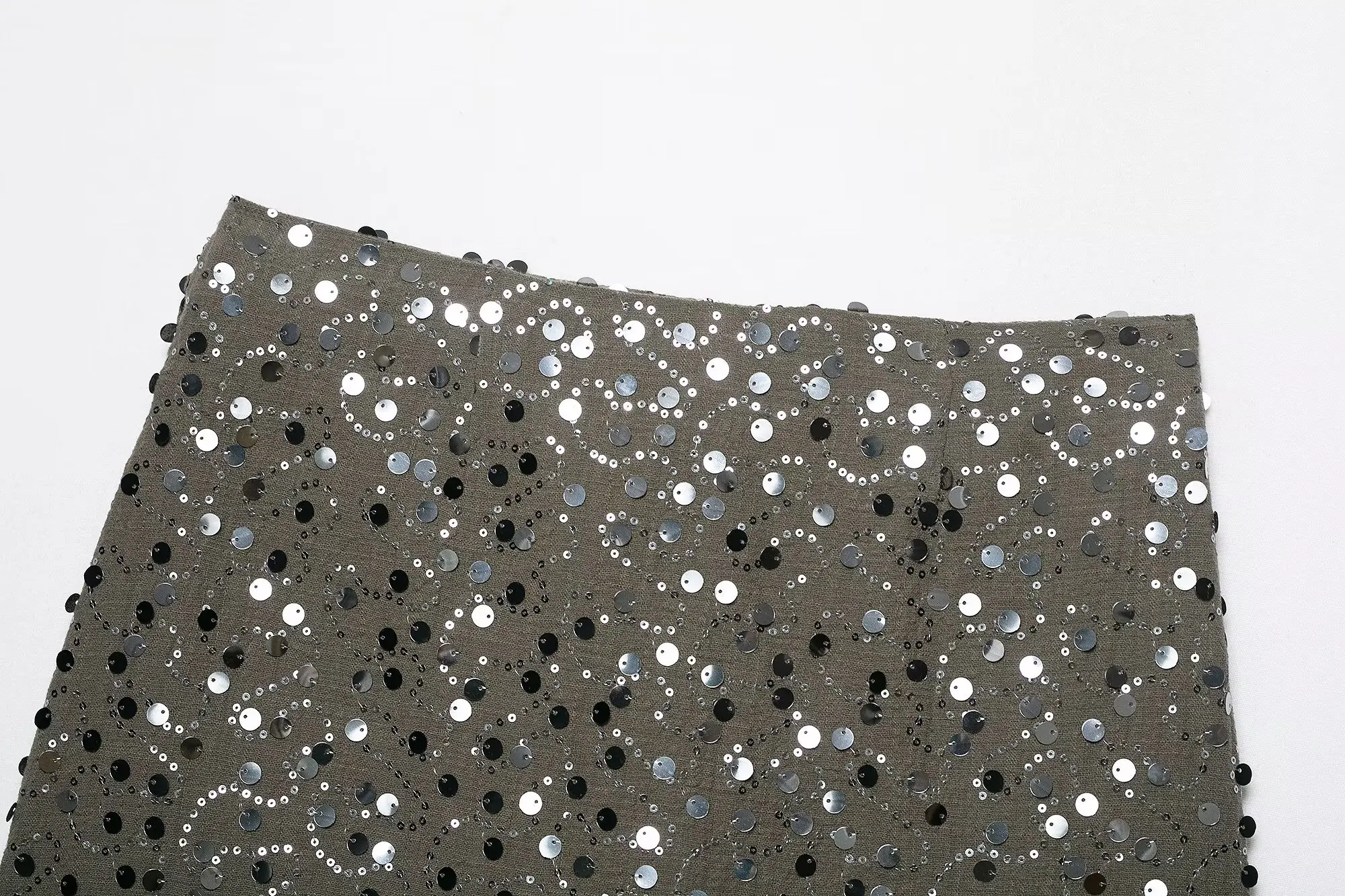 BB6776 2025 خريف جديد المرأة نصف طول تنورة قصيرة حبة الديكور مزدوجة الصدر الصليب لف تصميم تنورة صغيرة 7969226 #5