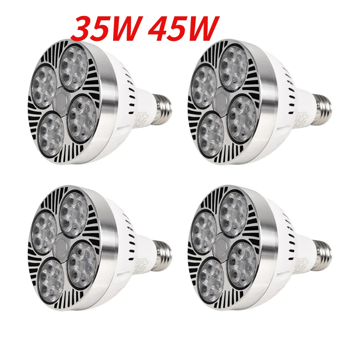 4PCS PAR30 LED E27 LAMP 220v Led Bulb PAR Track Light 45W 30W 3000K 6000K Show Room Flood Warm Cold Neutral White