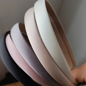 Faixa de cabelo retrô premium de cetim, 1.5cm de largura, sólida, para mulheres, meninas, moldura vintage, presente de festa, acessórios de faixas de cabelo 10 principais vendas faixa de cabelo cetim - №6