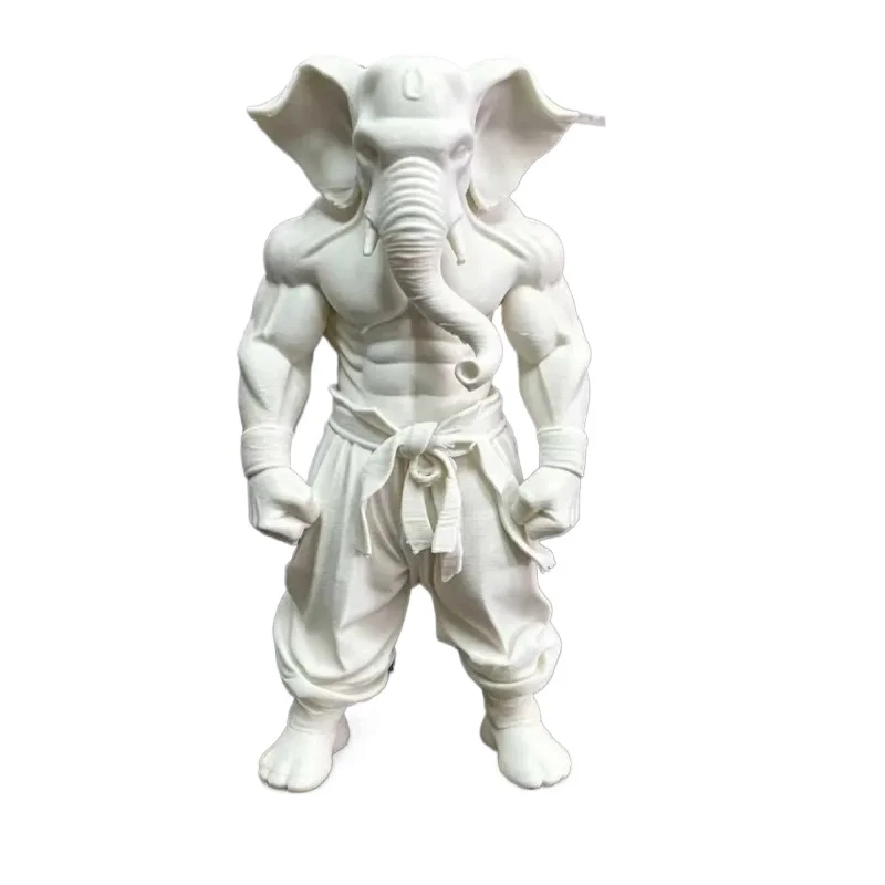 3D Printing Elephant Warrior Muscle Figurine Creative Home Desktop Office Decoration Ornament Model