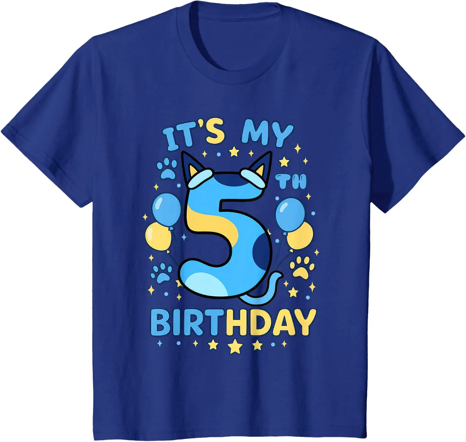 5. Geburtstag Junge Blaues Hundemotiv Party Cooles 5-Jährigen-T-Shirt Sommer Lässiges Kinder-T-Shirt Grafik-T-Shirt Camiseta Streetwear – Detail 8