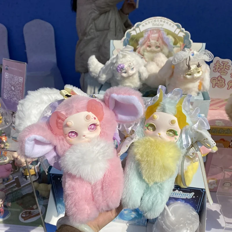 Tutulong 3 Fantasy Colorful Crystal Series Blind Box Cat Dragon Trendy Pvc Handheld Cute Rabbit Dragon Dolls Surprise Gifts