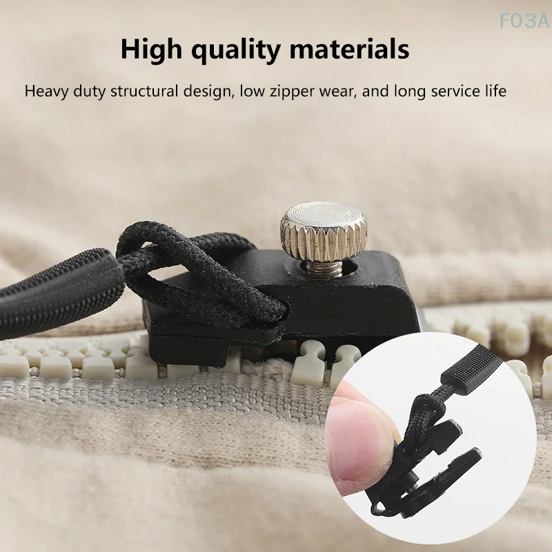 6Pcs Universal Instant Zipper Repair Replacement Kit Durable Fix Zipper Sliding Teeth Rescue Screw Zipper Head