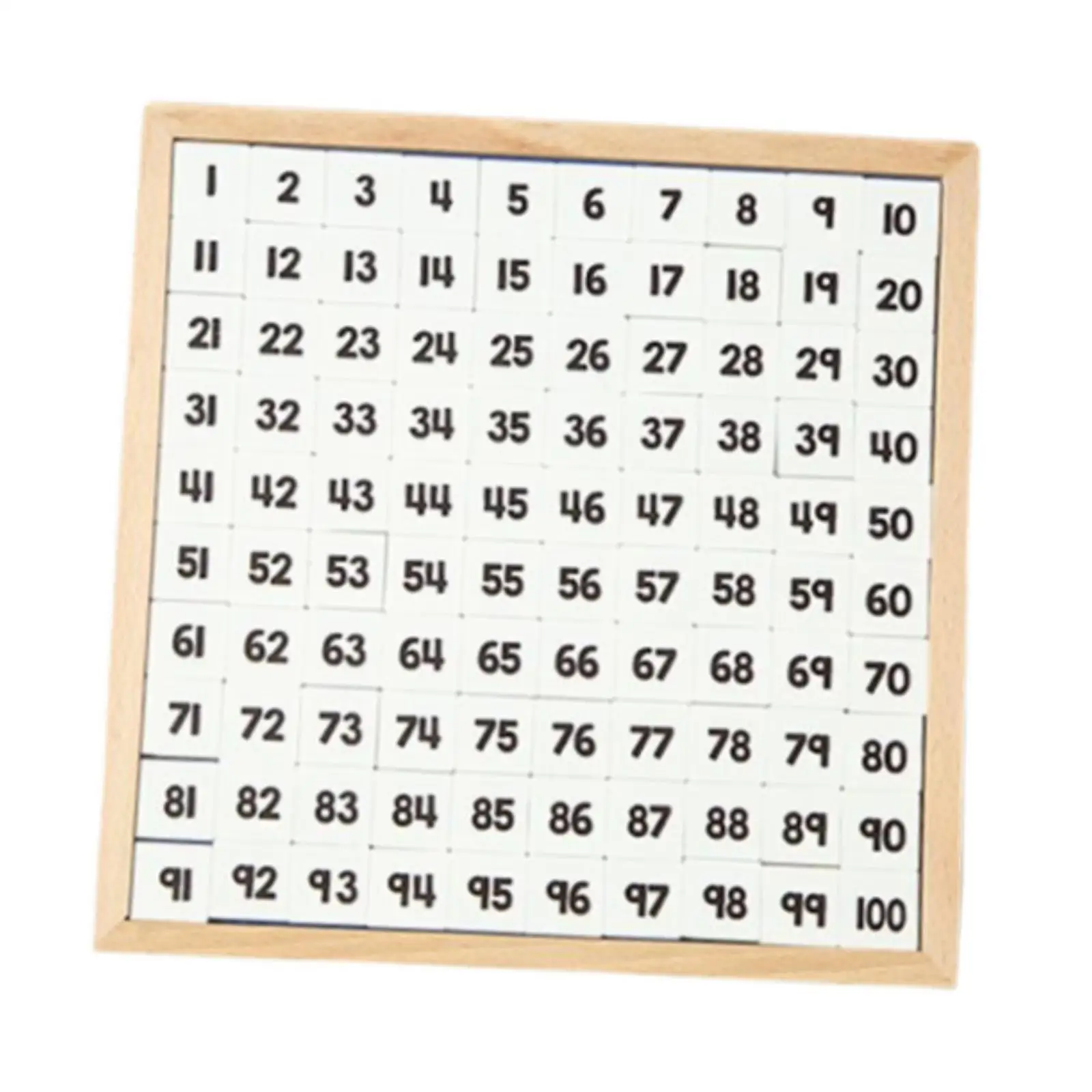 

Montessori 1-100 Number Board Wooden Number Counting Tray Development Toys 1 to 100 Consecutive Numbers for Gift Children