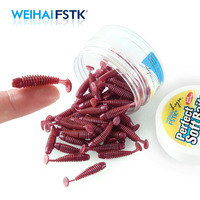 fishing Soft artificial worm lures TPR 0.5g 35mm fishy smell Silicone Flexible Bait Swimbait Maggots  Jigging Wobblers