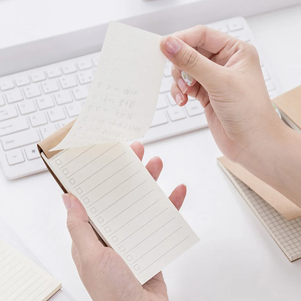 

8Pcs Memo Pads Bundle Minimalist Craft Paper Notebooks Perfect Binding Tear-Resistant for Work School Scheduling Lined Grid