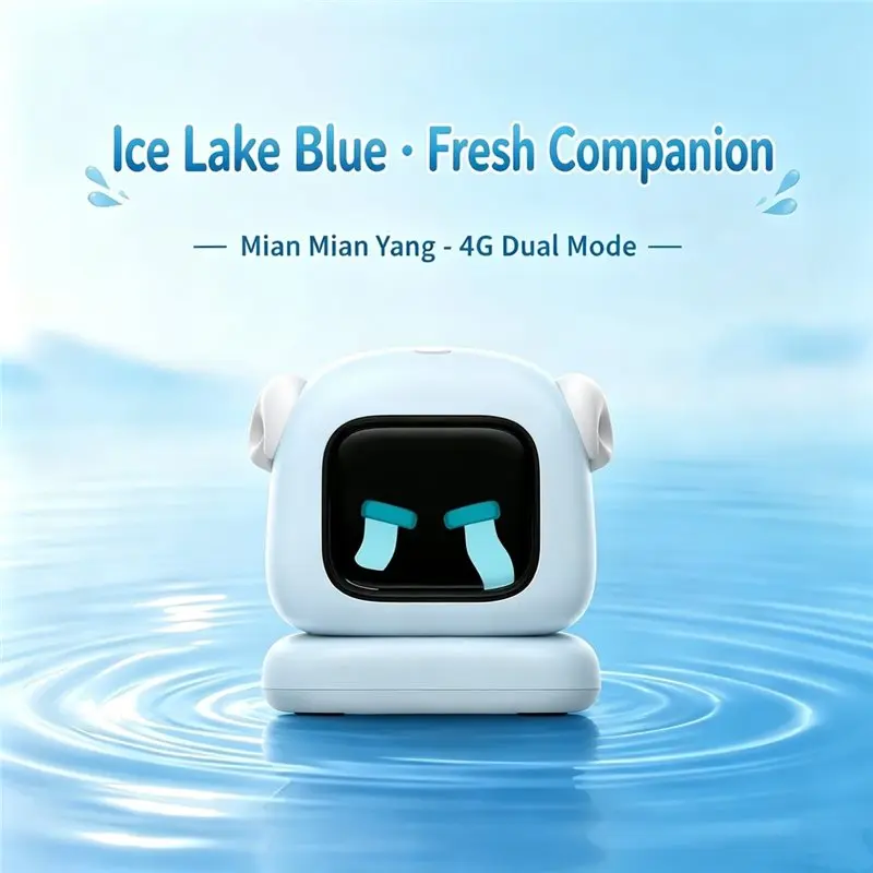AI Robot Electronic Pet Kids Companion Robot Support Voice Dialogue Translation 4G & Wifi Bluer
