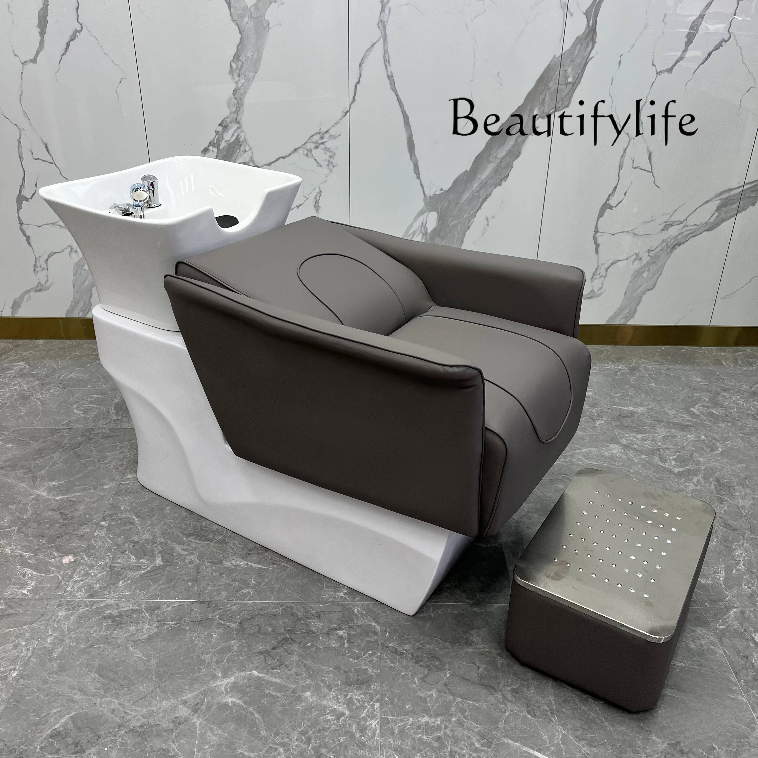 

Barber Shop Flushing Bed Hairdressing Salon Bed for Hair Salon Hairdressing Shop Shampoo Chair Lying Half High-End