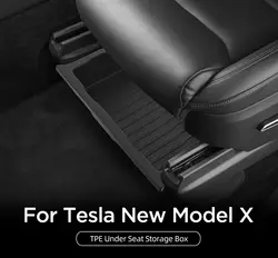 Per Tesla Model X 2023 2024 sotto il sedile scatola portaoggetti tipo cassetto TPE Car Tray Organizer accessori per riordinare