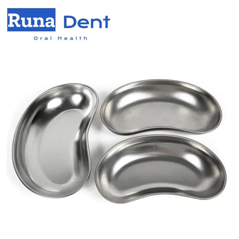 Dental Surgical Medical Dental Storage Tray Lab Instrument Tray Device  S/M/L 304 Stainless Steel Kidney Bowl Curved Trays