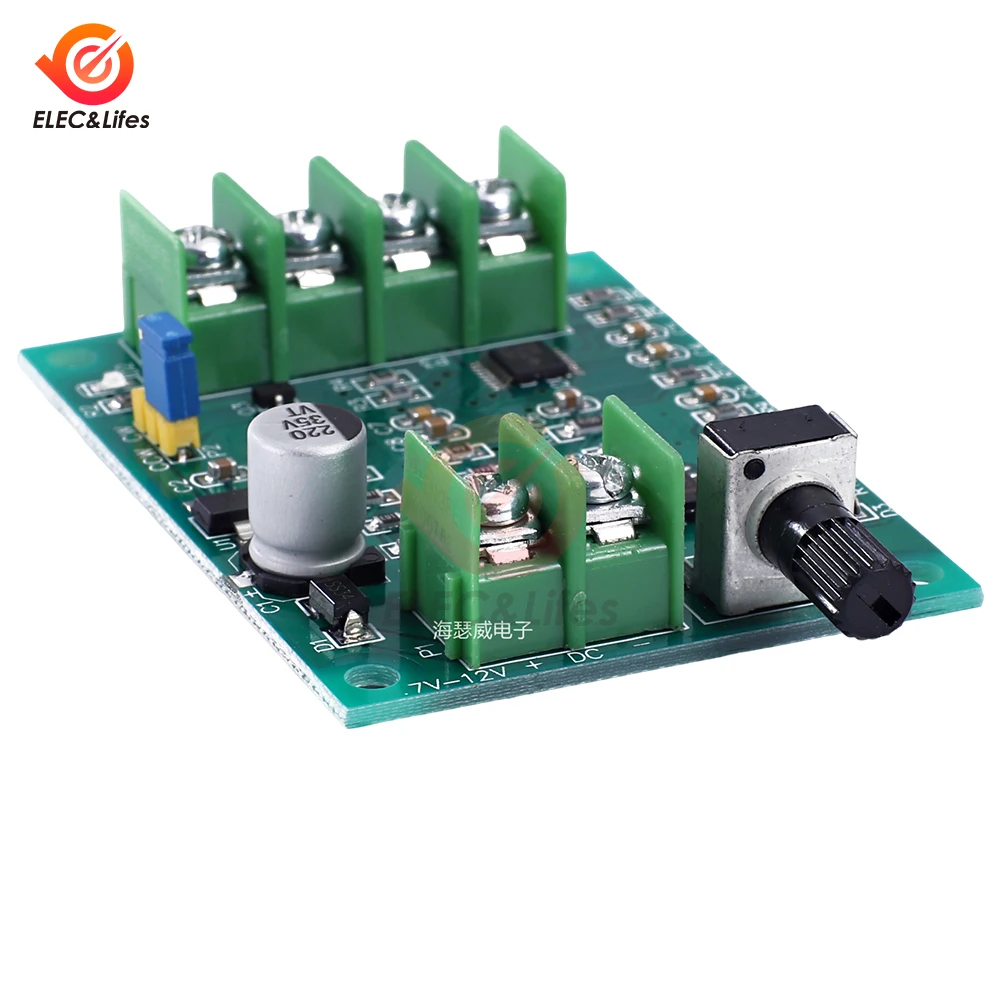 7V 12V Brushless DC Motor Driver Controller Board with Reverse Voltage Over Current Protection for Hard Drive Motor 3/4 Wire