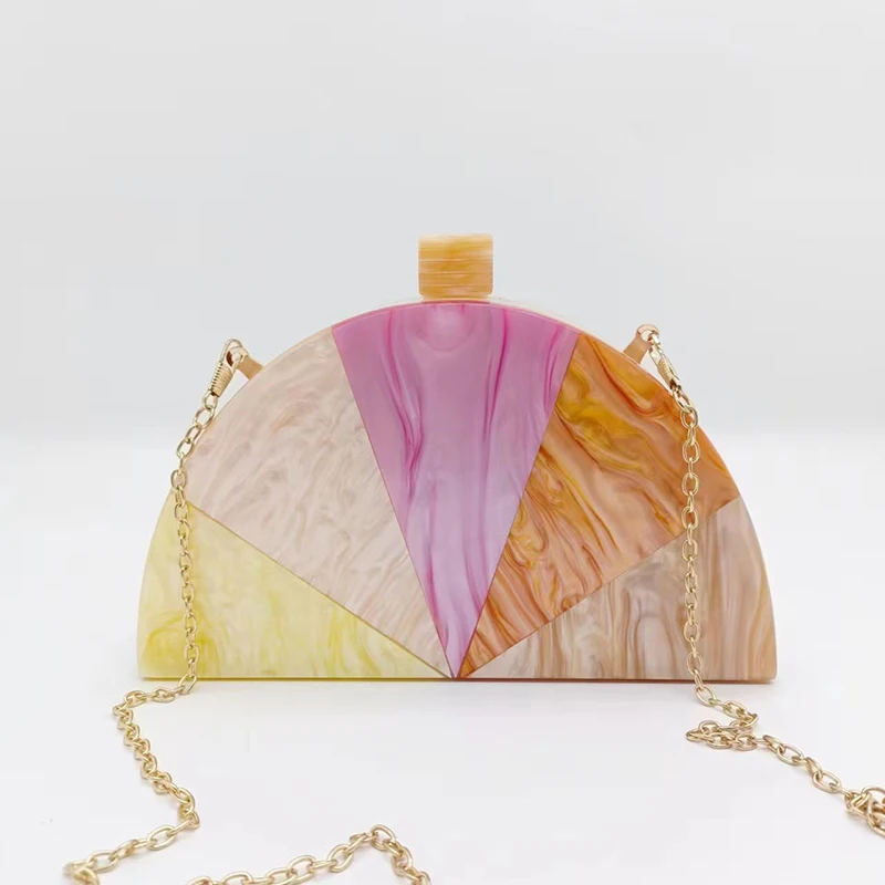 Borsa da sera in acrilico portafoglio da donna pochette Designer di tendenza abiti da festa eleganti borsa a tracolla femminile per il trucco della