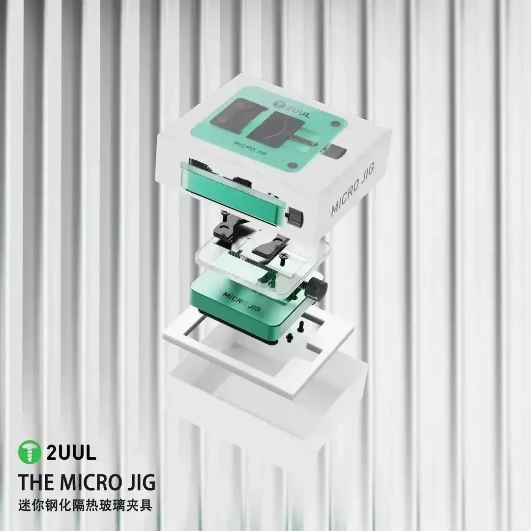 2UUL BH03 BH04 The One Jig Mobile Phone Repair Holder, Thermal Insulation Glass Clamp for Motherboard Chip CPU IC Reballing Tool
