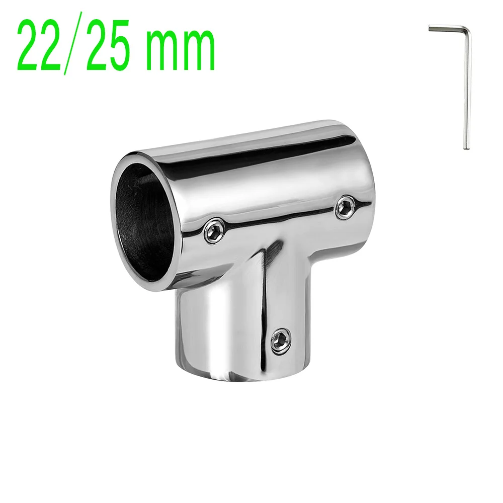 

Marine Heavy Duty 316 Ss Railing Tee Connector, Boat Handrail Fitting 90 Degree Tee Rail for 7/8 inch/1 inch(22 mm/25 mm)Tubing