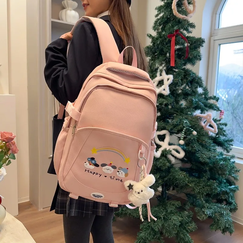 zaino-casual-alla-moda-con-stampa-cartoon-traveasy-brand-2026-nuovo-in-nylon-con-charm-in-peluche-per-studentesse-delle-scuole-medie-e-superiori