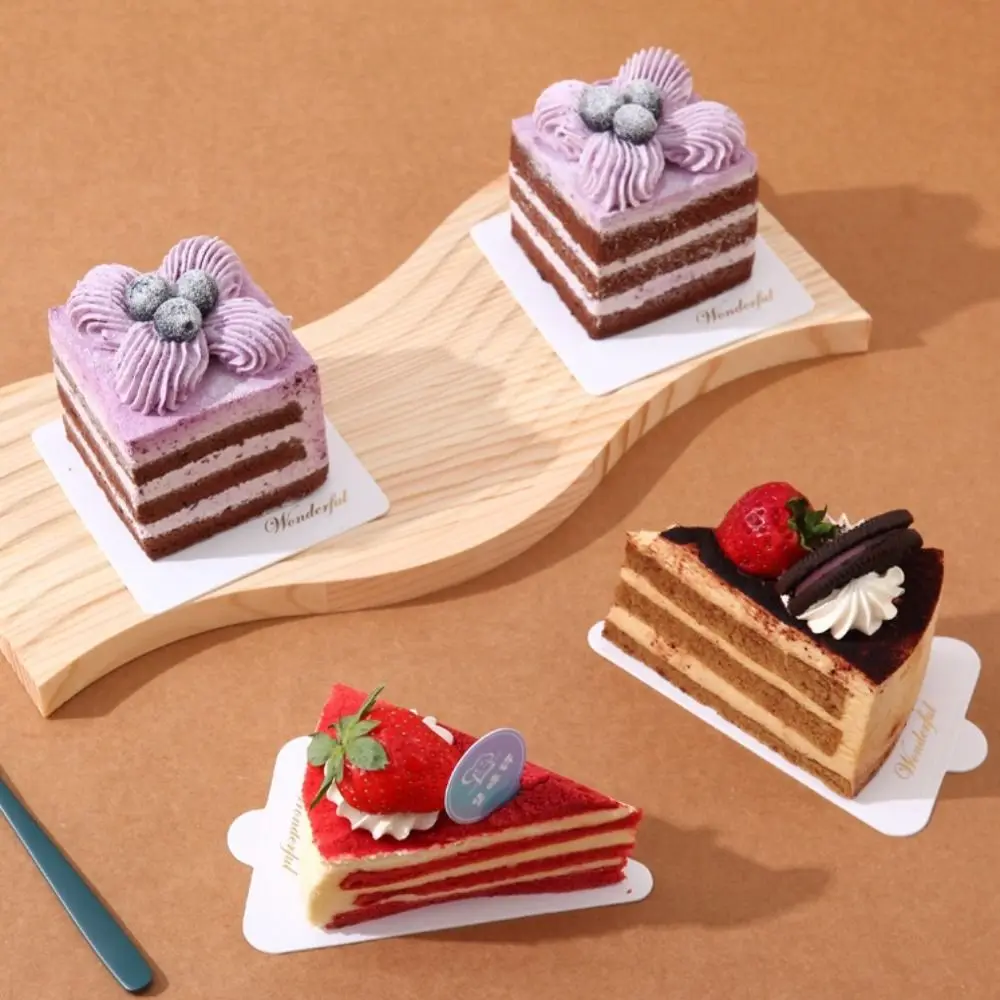 50/100pcs Disposable Dessert Boards Golden White Thicken Paper Mousse Cake Base Round Square Cupcake Display Trays Cake Decor