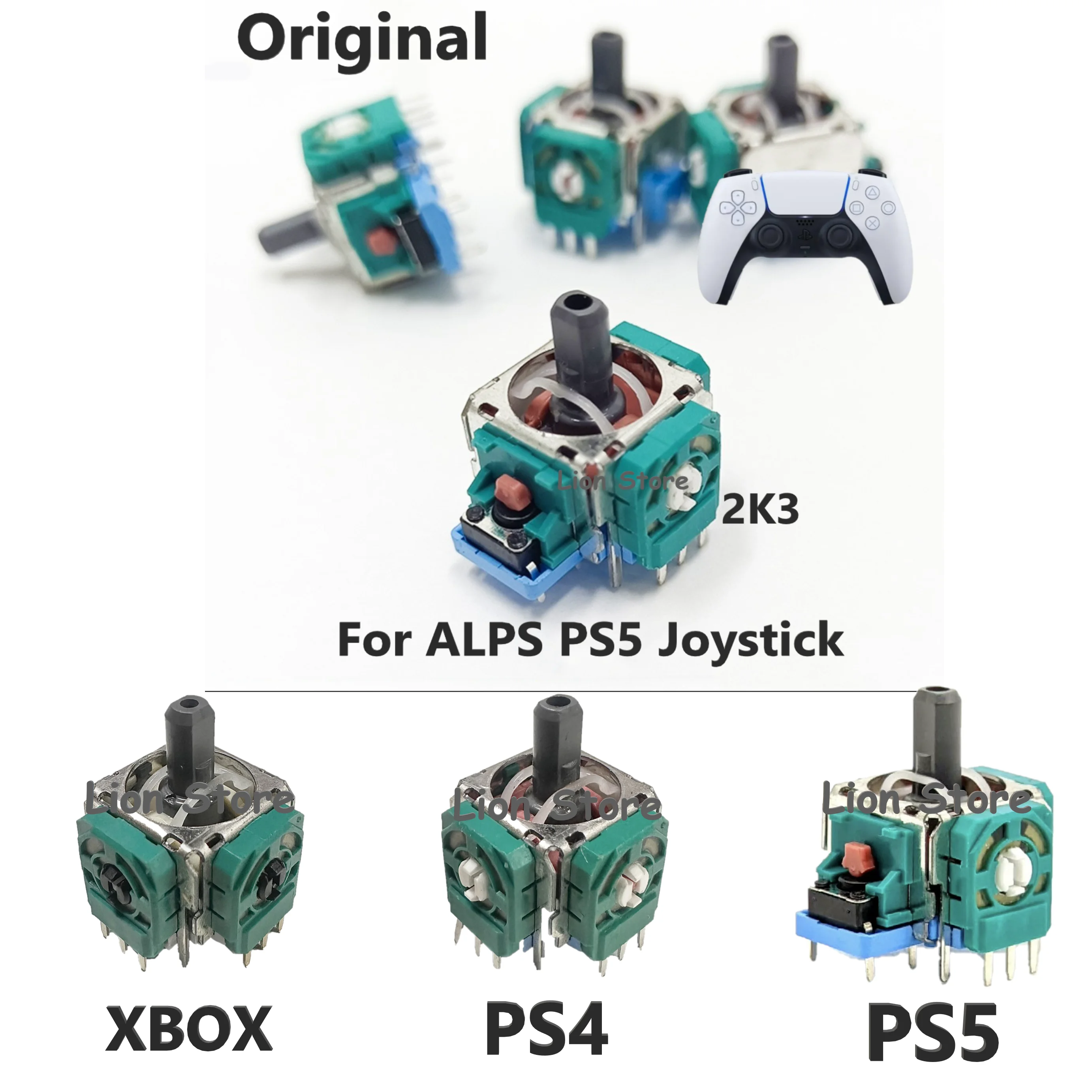 100pcs/lot For ALPS PS5 PS4 XBOX Controller 3D Joystick Play Station5 Original Rocker 3 Million cycles life Repair&Replacement