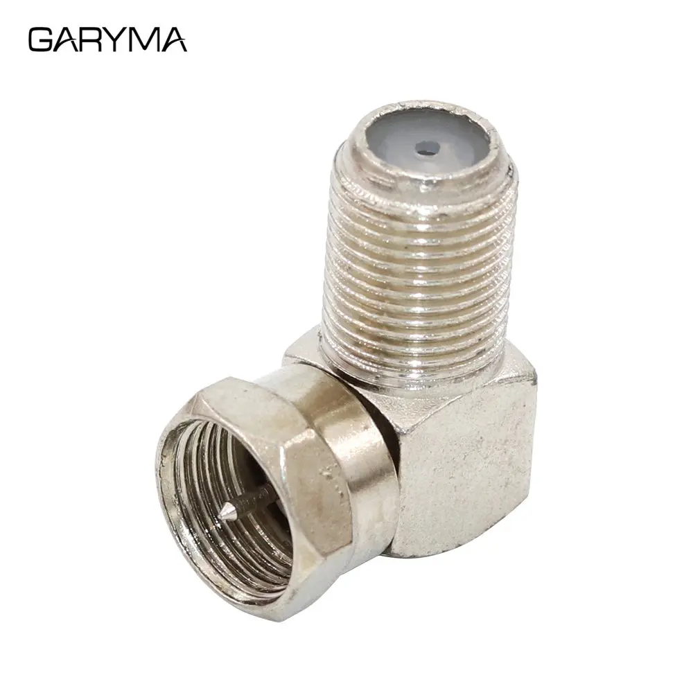 5Pcs F Male To F Female Plugs Right Angle 90 Degree TV Aerial Cable RF Coaxial Connector Adapter