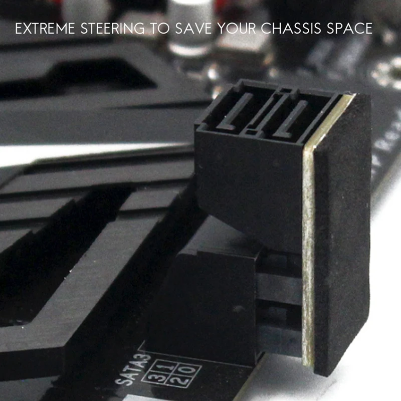 더블 SATA 7 핀 암-더블 7 핀 수 앵글 어댑터 메인 보드 SATA 어댑터 데스크탑 SSD HDD, 1 개