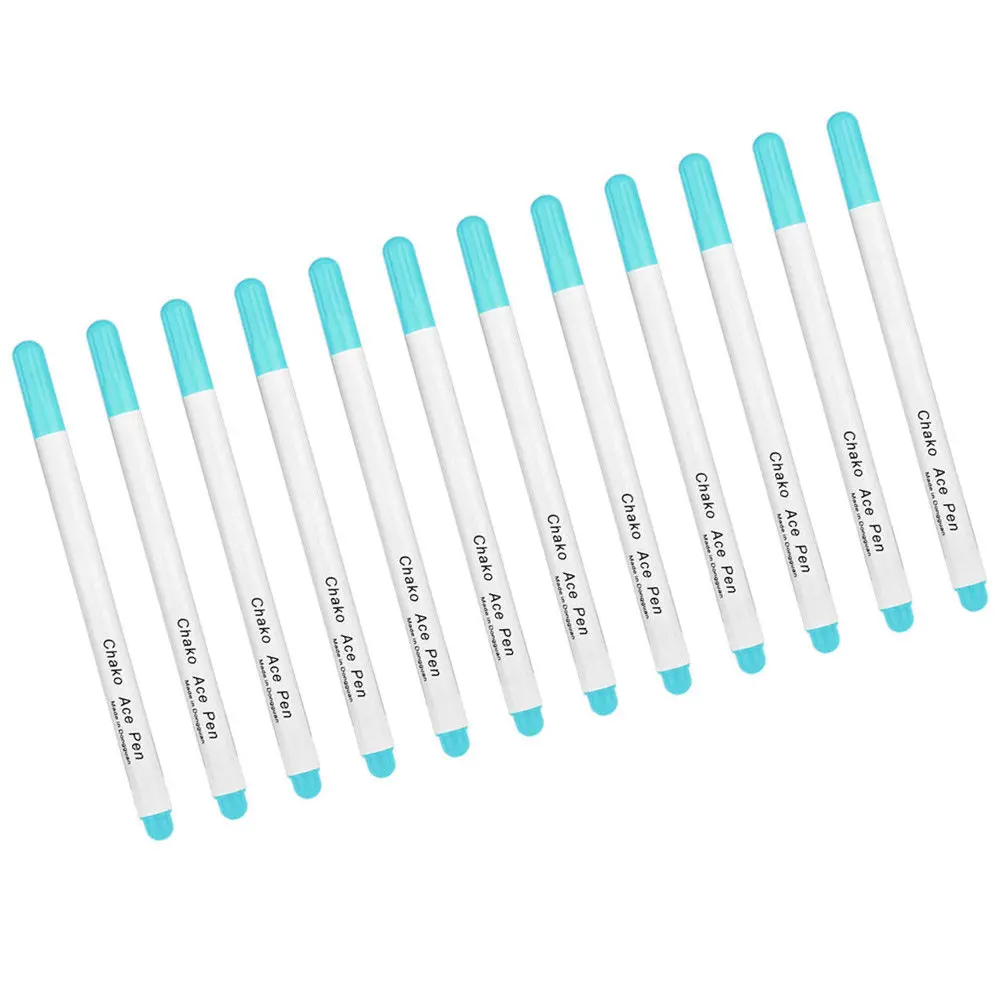 12Pcs Skin Marker Oil Ink Pen Non Irritating Easy Erase Positioning Pen for Tattoo Piercing Eyebrow Oil Ink Painting Pencil