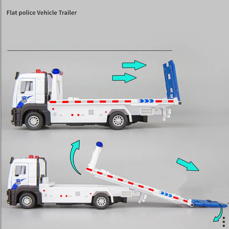 Neues Produkt antike Legierung zurückziehen flache Transport automodell, Qualität Rettungs autos pielzeug, Simulations sound und leichtes Spielzeug, Großhandel