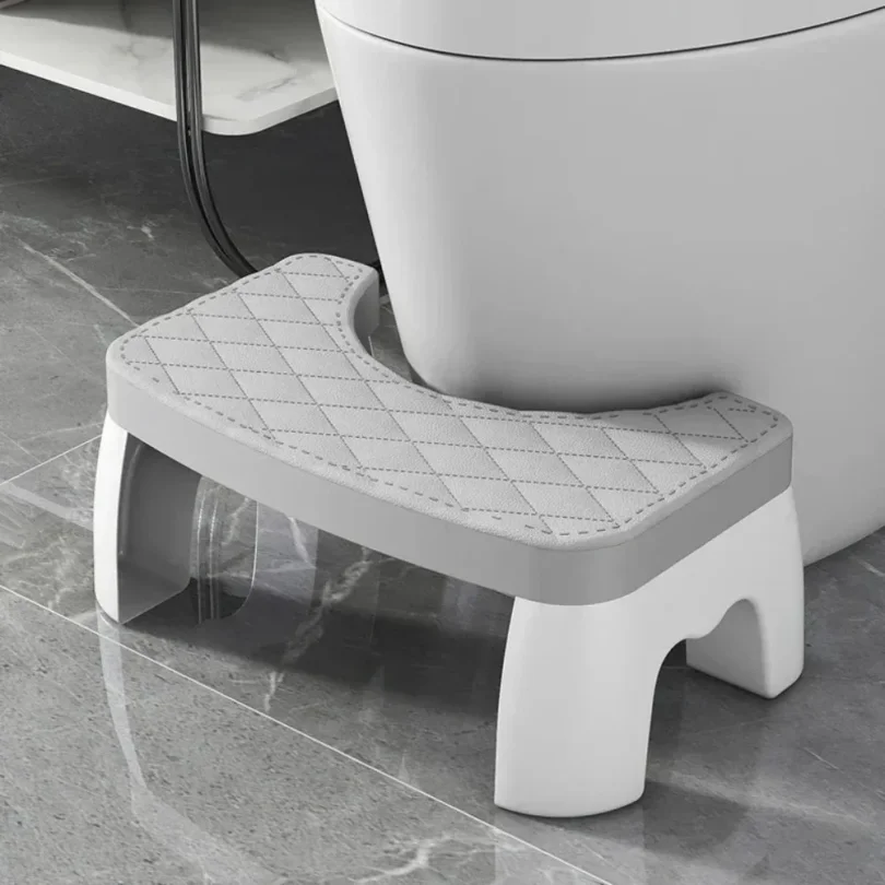 Ayarlanabilir Kaymaz Tuvalet Taburesi, Kaymaz Tabanlı Banyo Basamağı - Evde/Seyahatte Kullanım İçin Taşınabilir ve Yer Tasarruflu